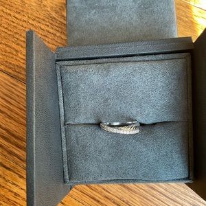 David Yurman Crossover Band Ring with Pave Diamonds